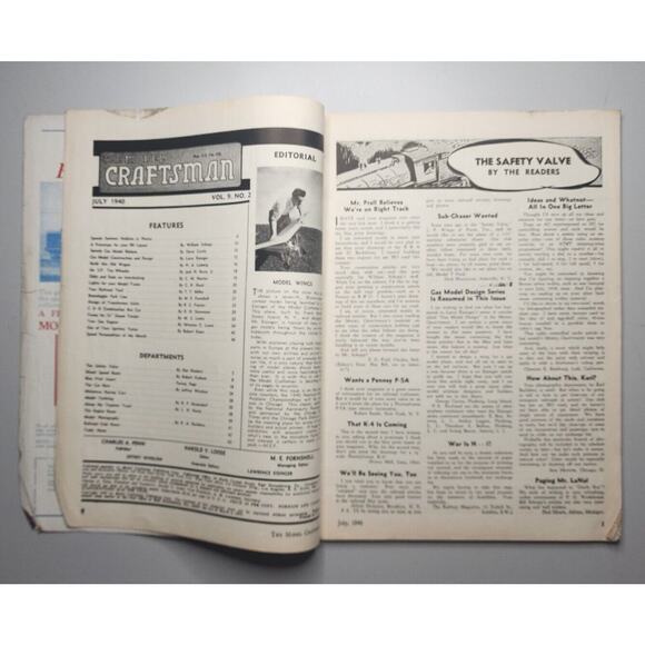 1940 The Model Craftsman July Magazine of Mechanical Hobbies M582 - Picture 3 of 12